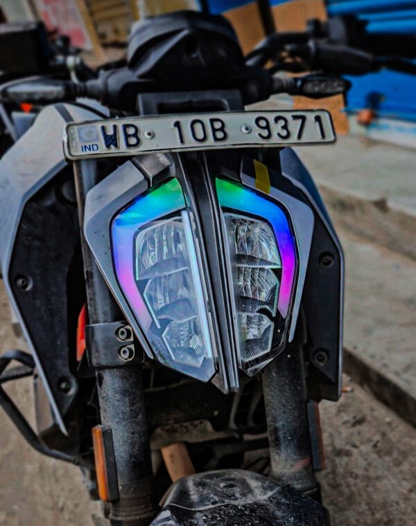 KTM Duke Bluetooth Smart Drl Light For Headlight Modification Fully App Controlled 140+ Running mods and 16M costum Colours