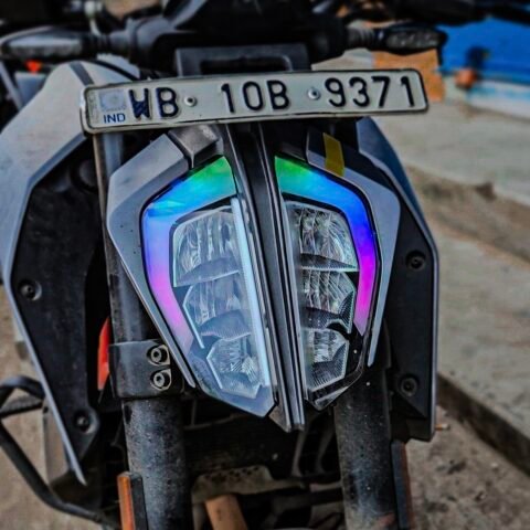 KTM Duke Bluetooth Smart DRL Light For Headlight Modification Fully App Controlled 140+ Running mods and 16M Costum Colours