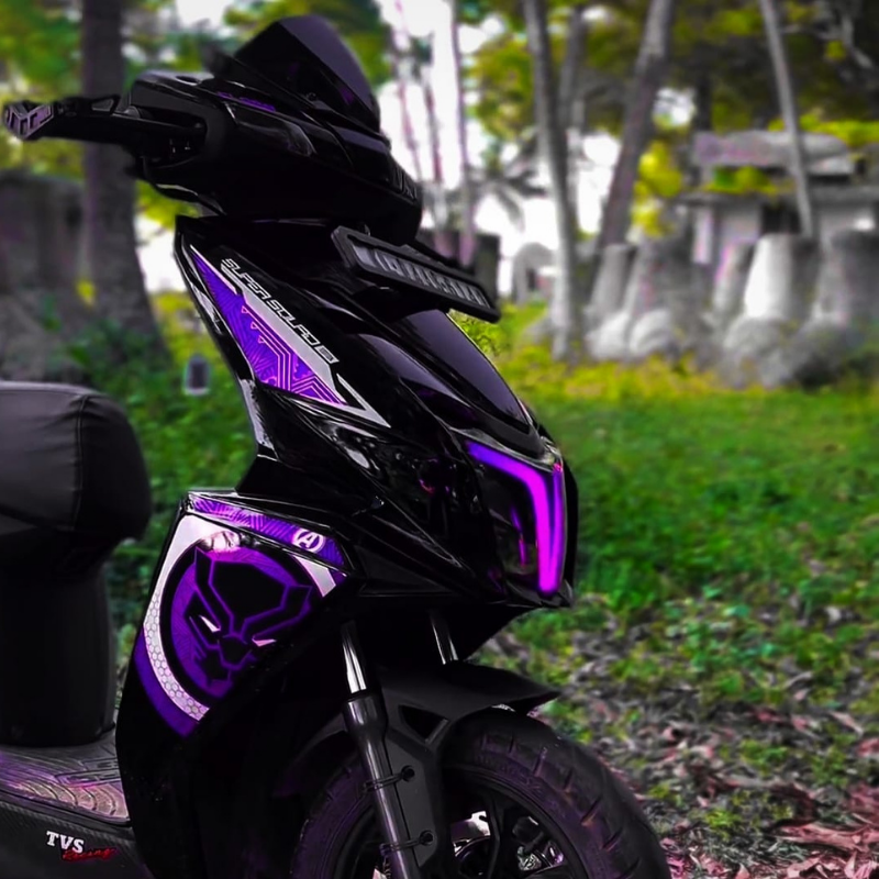 TVS NTORQ MOBILE COLOUR Changing Running DRL Light for modification