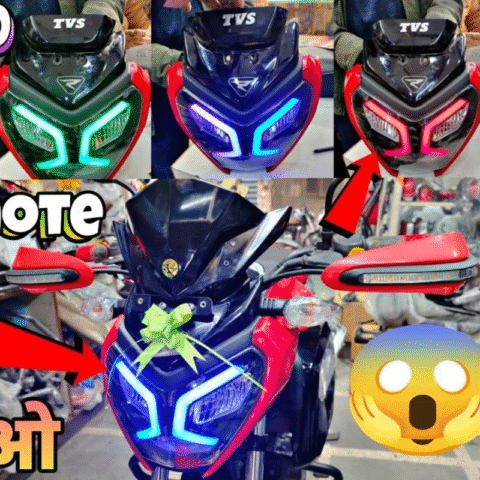 TVS Rider  Bluetooth Smart Drl Light For Headlight Modification Fully App Controlled 140+ Running mods and 16M costum Colours