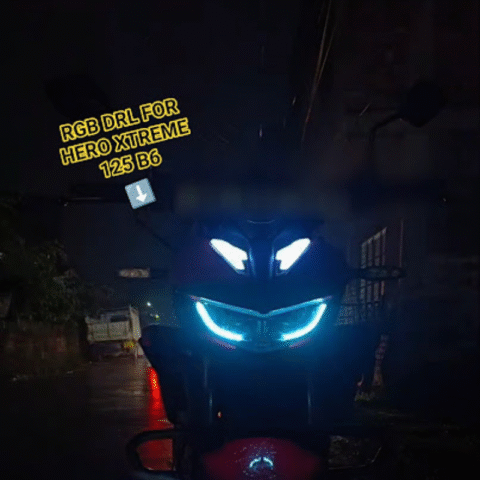 Hero xtreme 125r  Bluetooth Smart Drl Light For Headlight Modification Fully App Controlled 140+ Running mods and 16M costum Colours