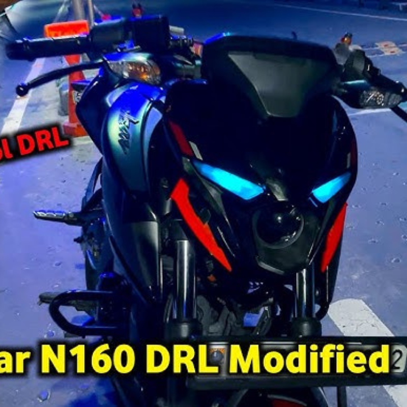 Bajaj Pulsar N 250/160/150 Bluetooth Smart Drl Light For Headlight Modification Fully App Controlled 140+ Running mods and 16M costum Colours - Image 2