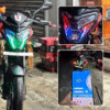 Bajaj Pulsar Ns200/160/125 Bluetooth Smart Drl Light For Headlight Modification Fully App Controlled 140+ Running mods and 16M costum Colours